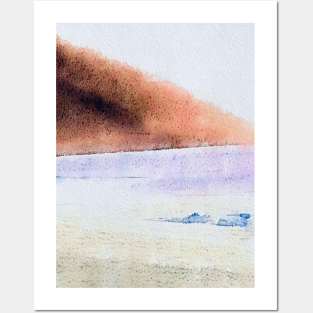 minimalist beach Landscape Posters and Art